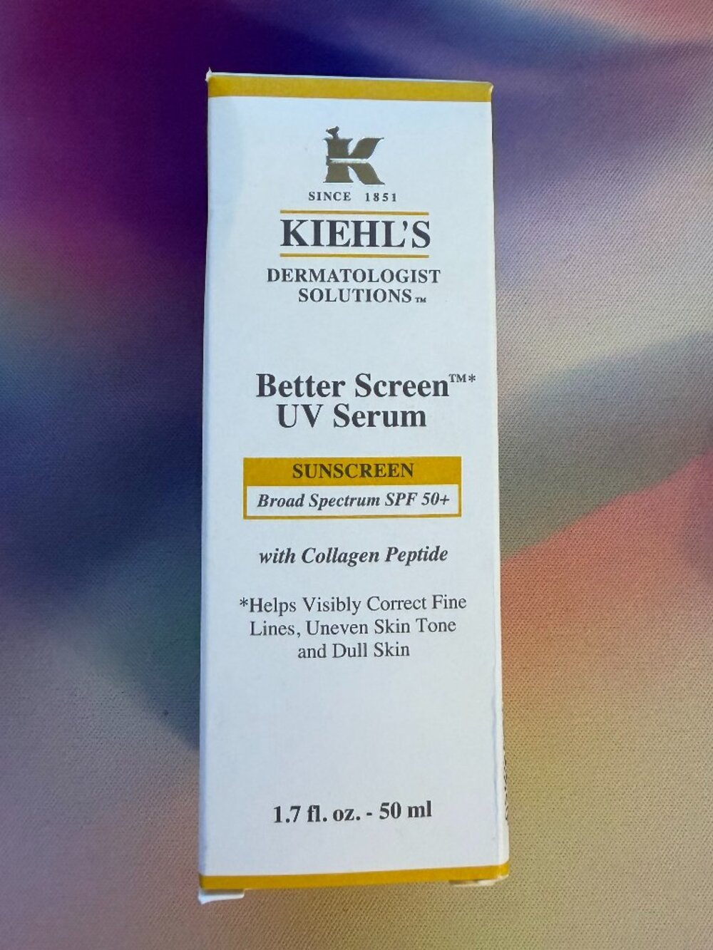 Kiehl’s Better Screen UV Serum SPF 50+ Sunscreen Collagen Peptide NIB